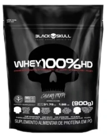 Refil de 900 g do Whey Protein Black Skull 3W 100% HD