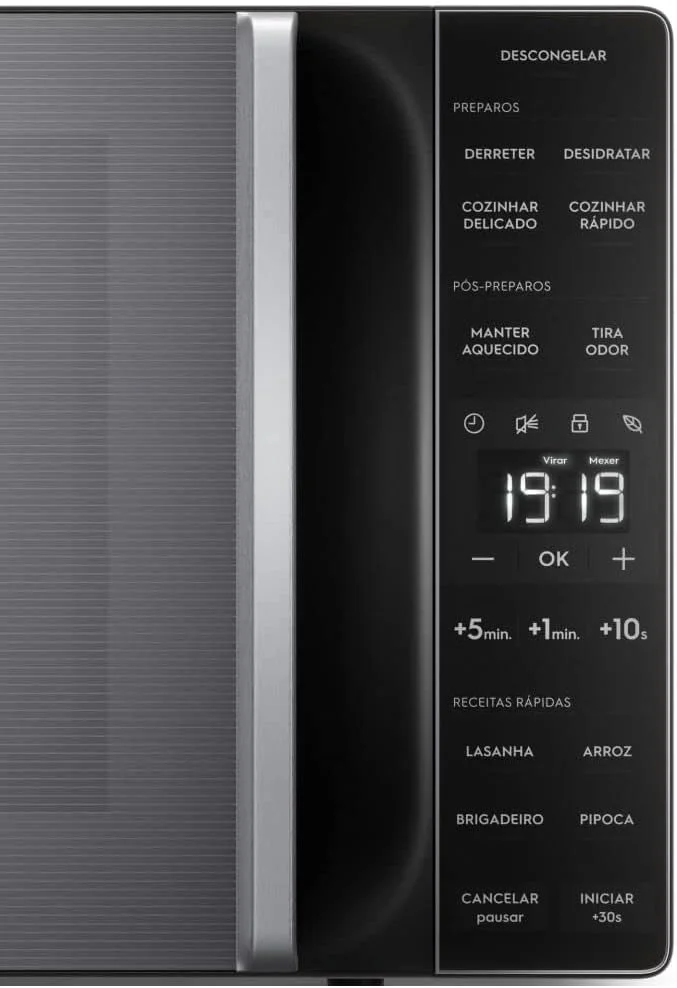 Micro-ondas Electrolux 23L cor Inox Efficient com Descongelamento Assistido — Foto do produto
