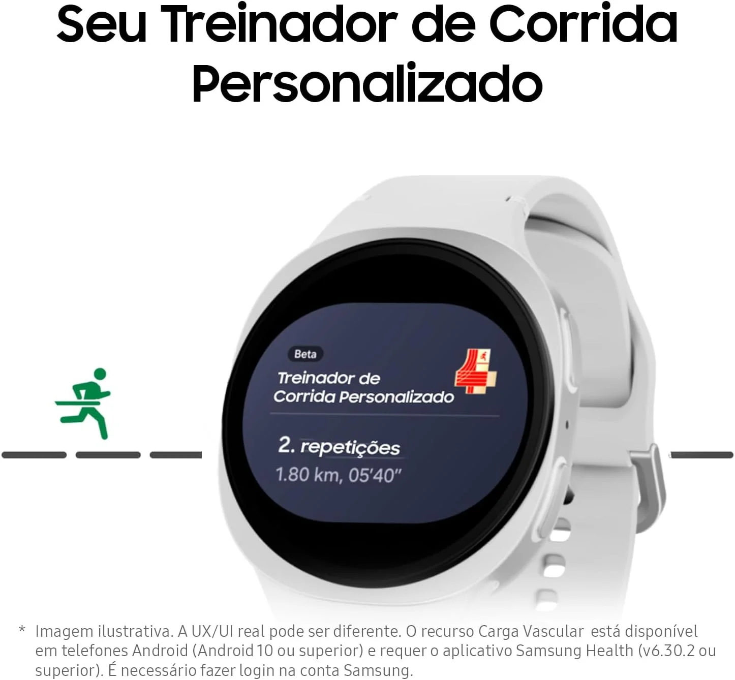 Smartwatch Samsung Galaxy Watch8 Cor Prata 44mm BT Galaxy AI com Tela em Cristal de Safira — Foto do produto