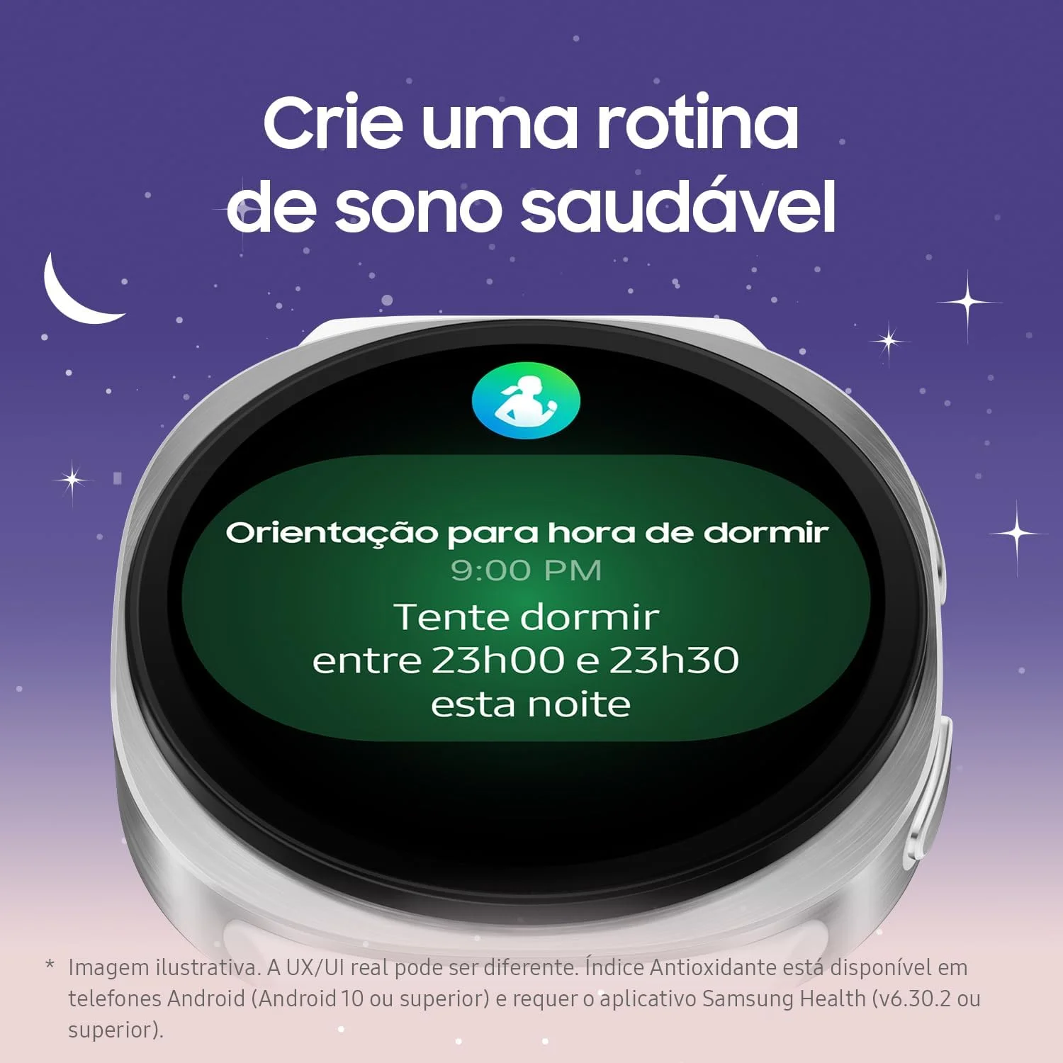 Smartwatch Samsung Galaxy Watch8 Cor Prata 44mm BT Galaxy AI com Tela em Cristal de Safira — Foto do produto