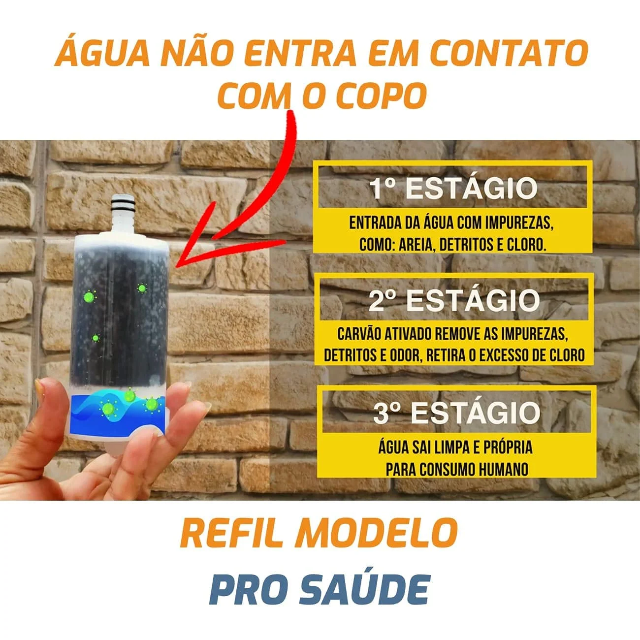 Torneira Pia Cozinha de Metal com Filtro Gourmet Bica Chuveirinho Flexível 360º e Ganhe 4 Refil Vela Extra — Foto do produto