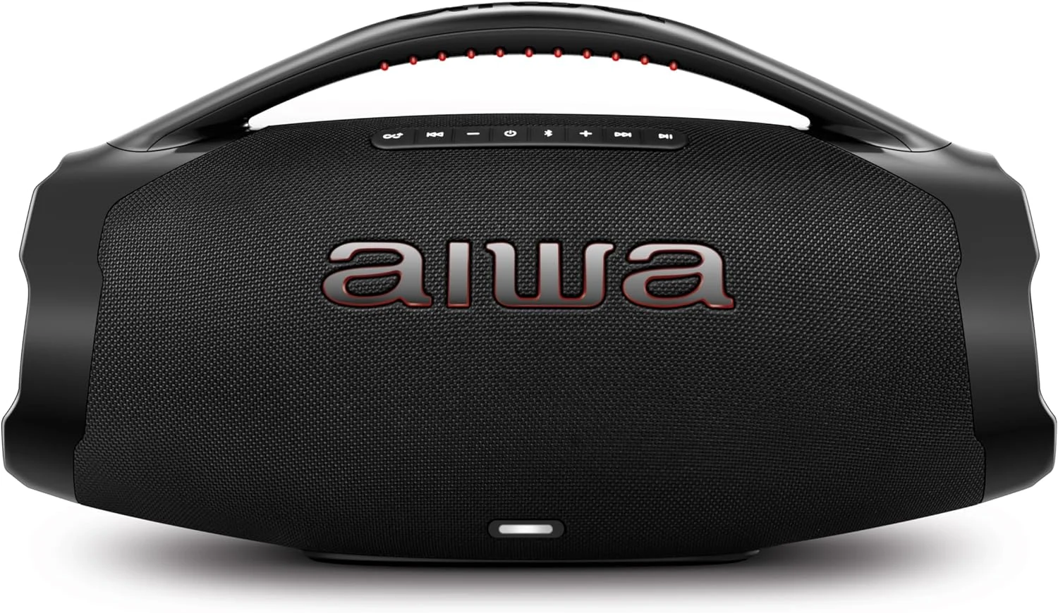 Caixa de Som Boombox Plus AIWA Bluetooth 5.3 200W RMS 30hs de Bateria Resistente à Poeira e Água
