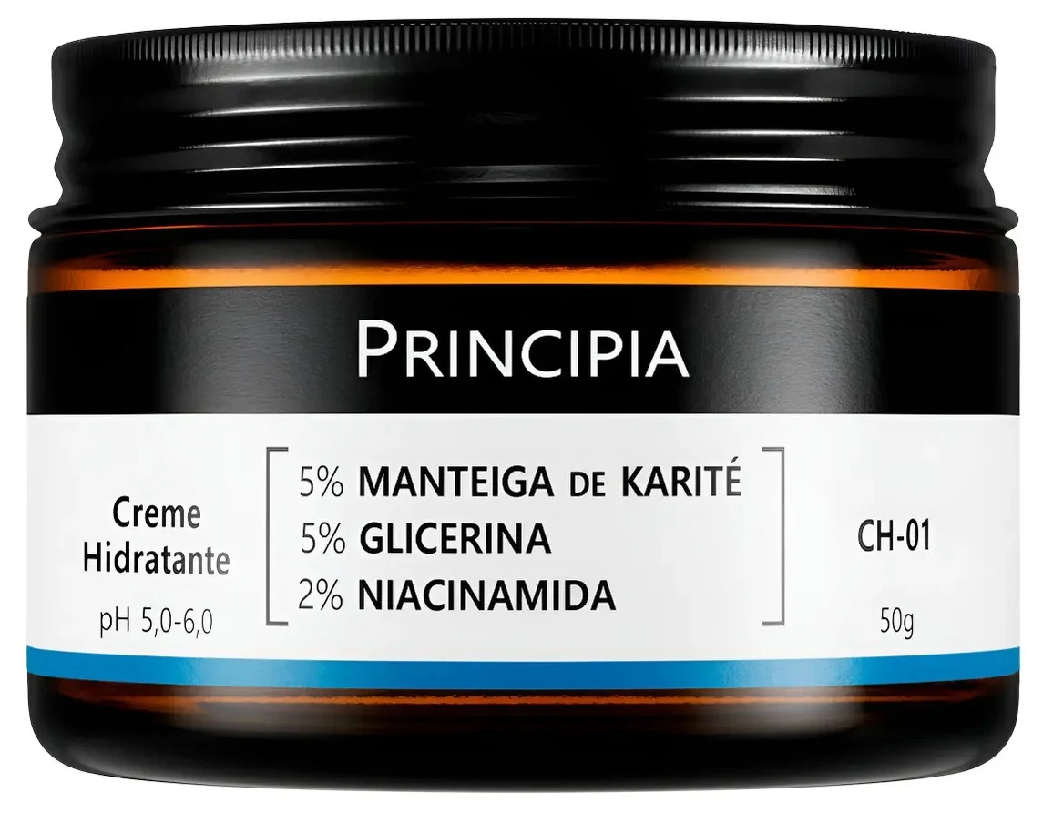 Creme Hidratante Facial 5% Manteiga de Karité + 5% Glicerina + 2% Niacinamida CH-01 Principia com 50g
