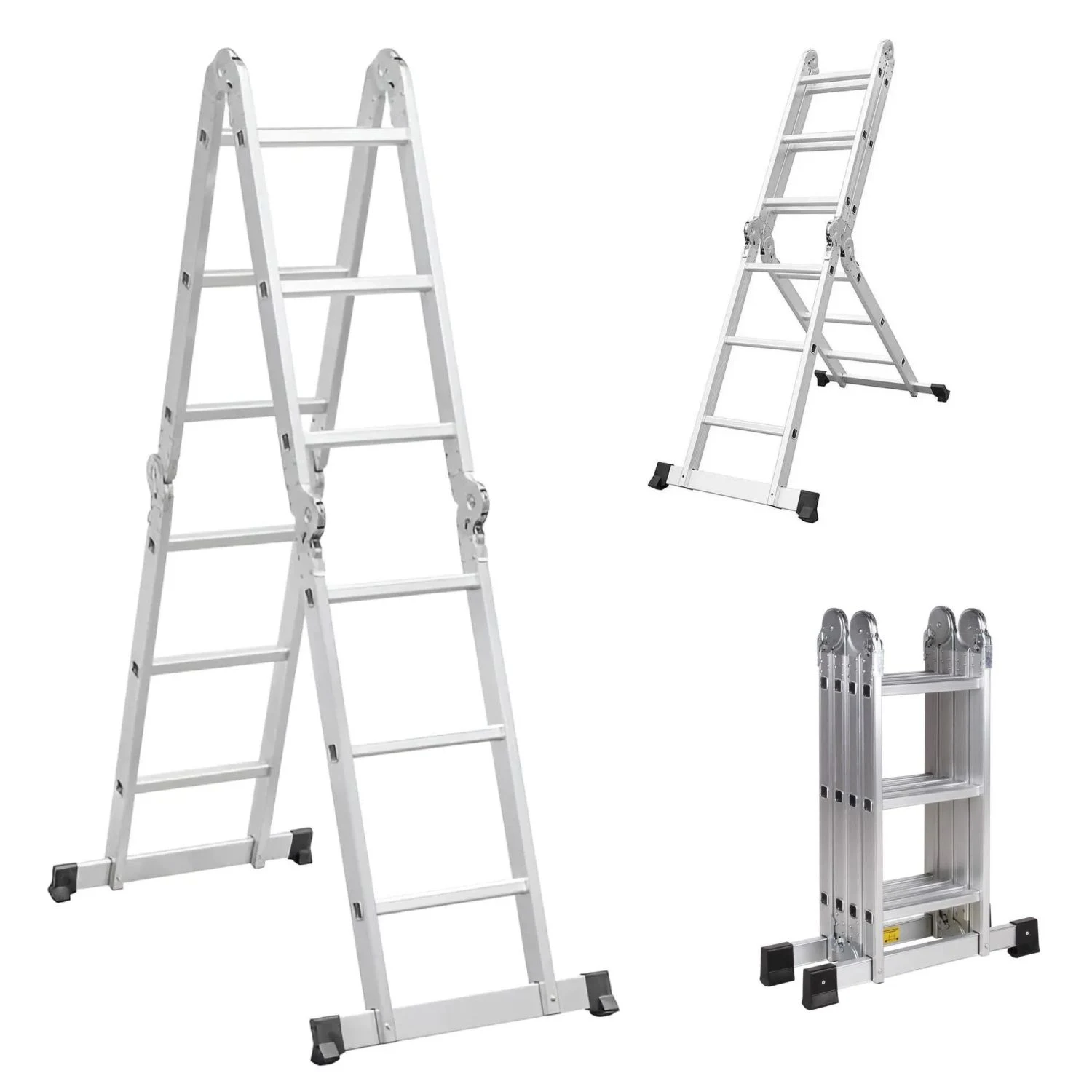 Escada Articulada 4x3 De Alumínio 12 Degraus Multifuncional