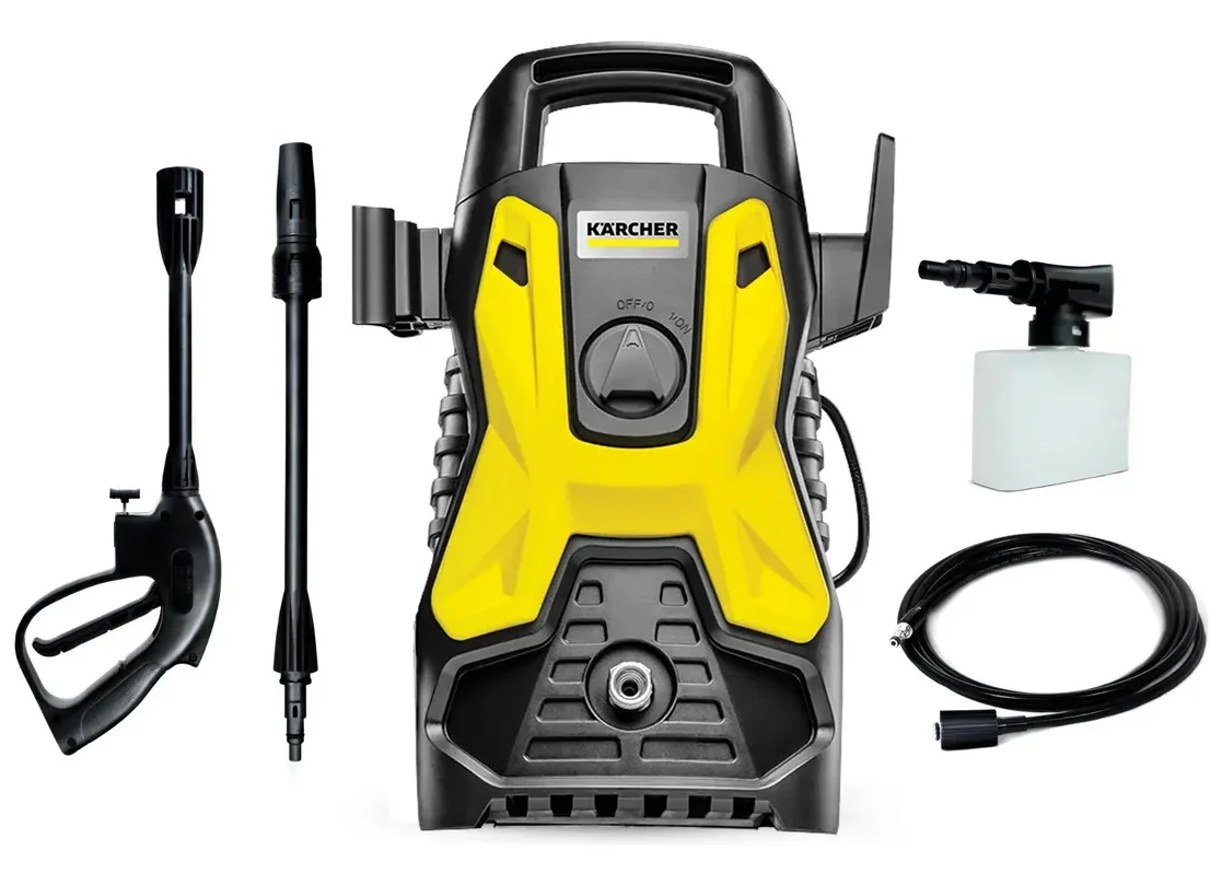 Lavadora de Alta Pressão Karcher Prática Black 1400W 1500 PSI Amarela