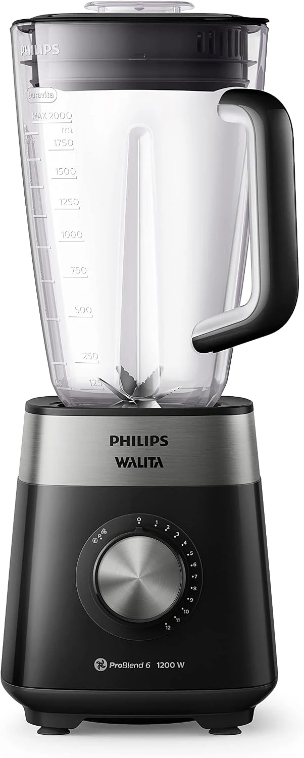 Liquidificador Philips Walita com 12 Velocidades Jarra de 3 Litros e Potência de 1200W