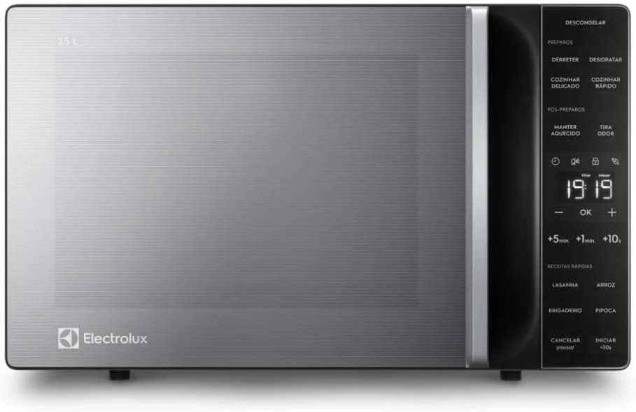 Micro-ondas Electrolux Efficient Inox 23 Litros com Descongelamento Assistido