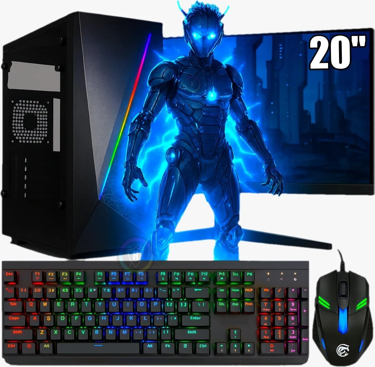 PC Gamer Completo Intel Core i5 9 Memoria Ram 16GB SSD 480GB Monitor 20 Polegadas
