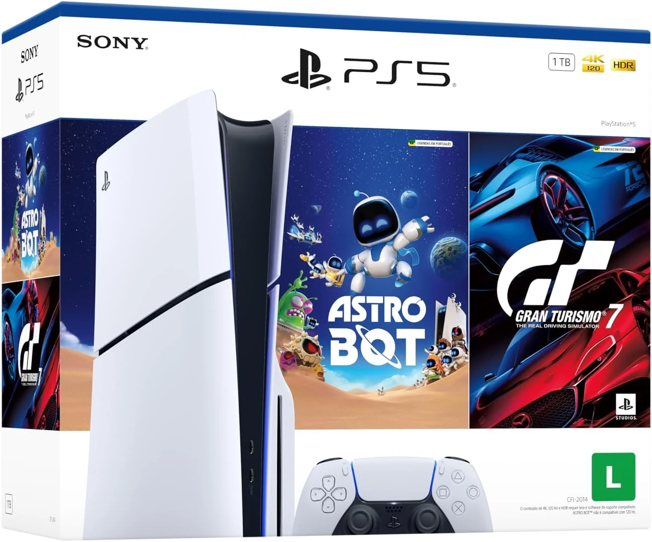 PlayStation®5 Slim Disk Com Pacote ASTRO BOT e Gran Turismo 7