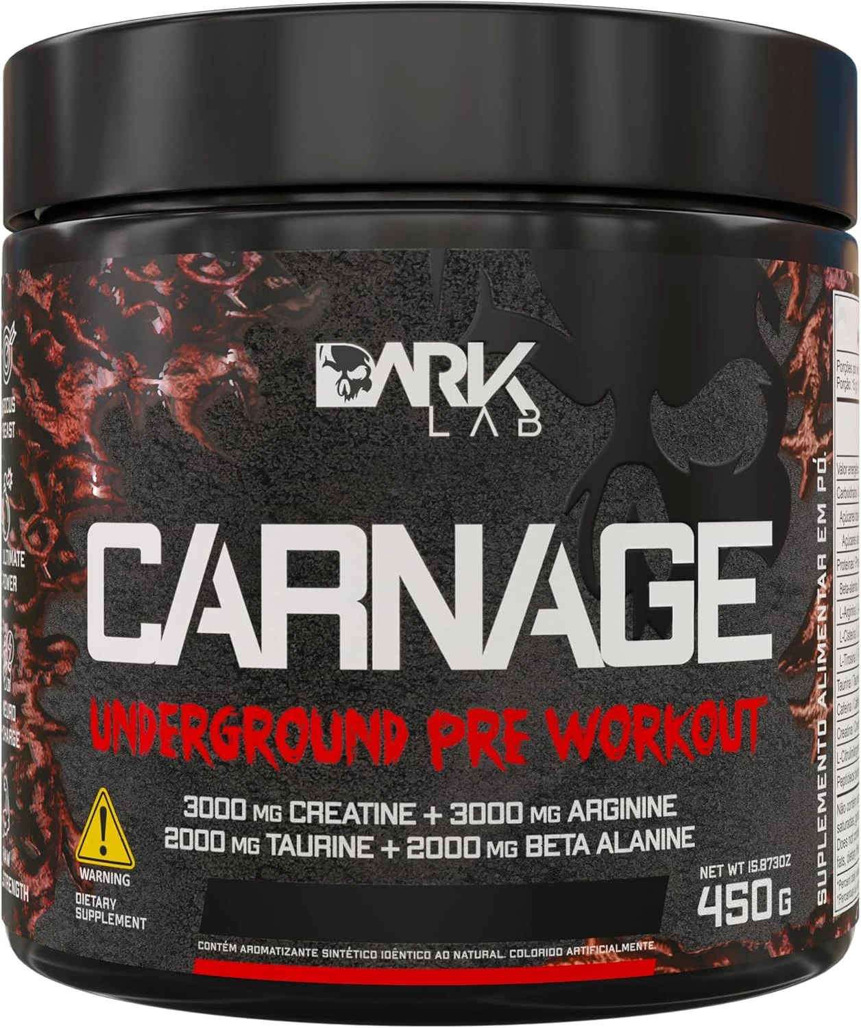 Pré-Treino Dark Lab Carnage Underground Pre Workout 450g