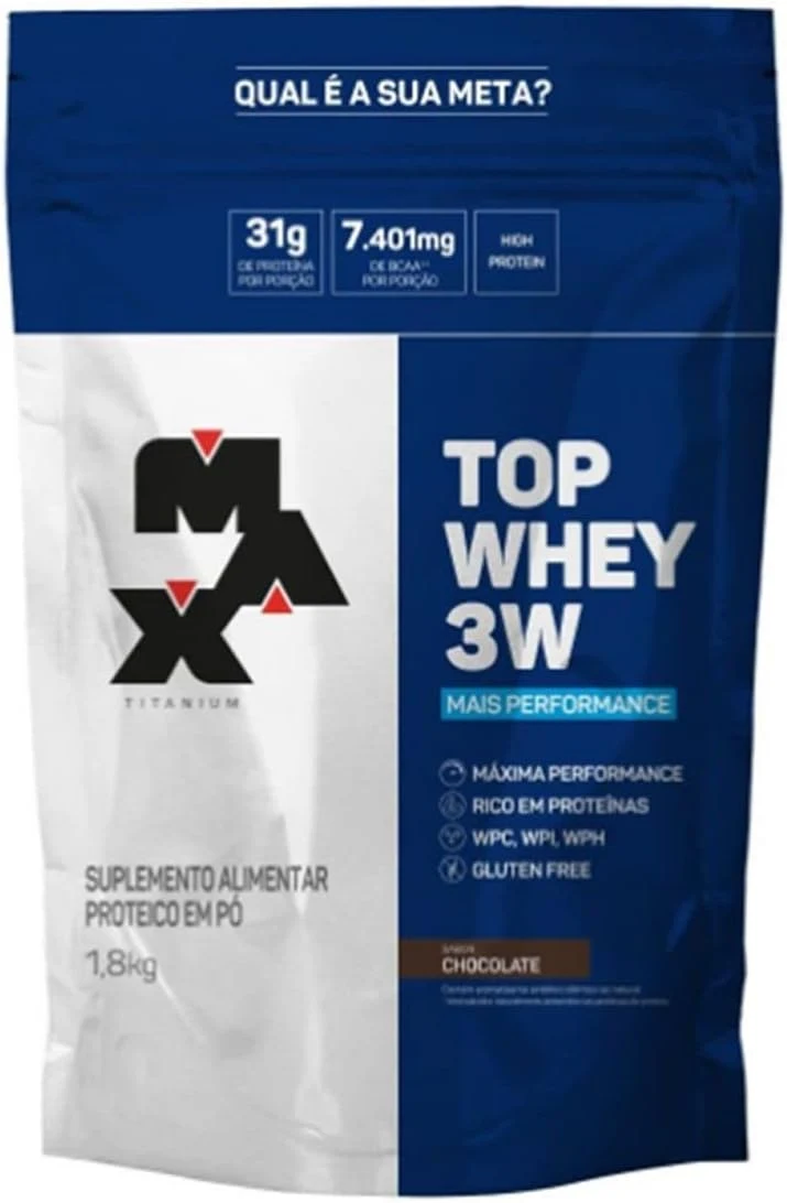 Top Whey 3w Mais Performance 1.8kg Refil Max Titanium